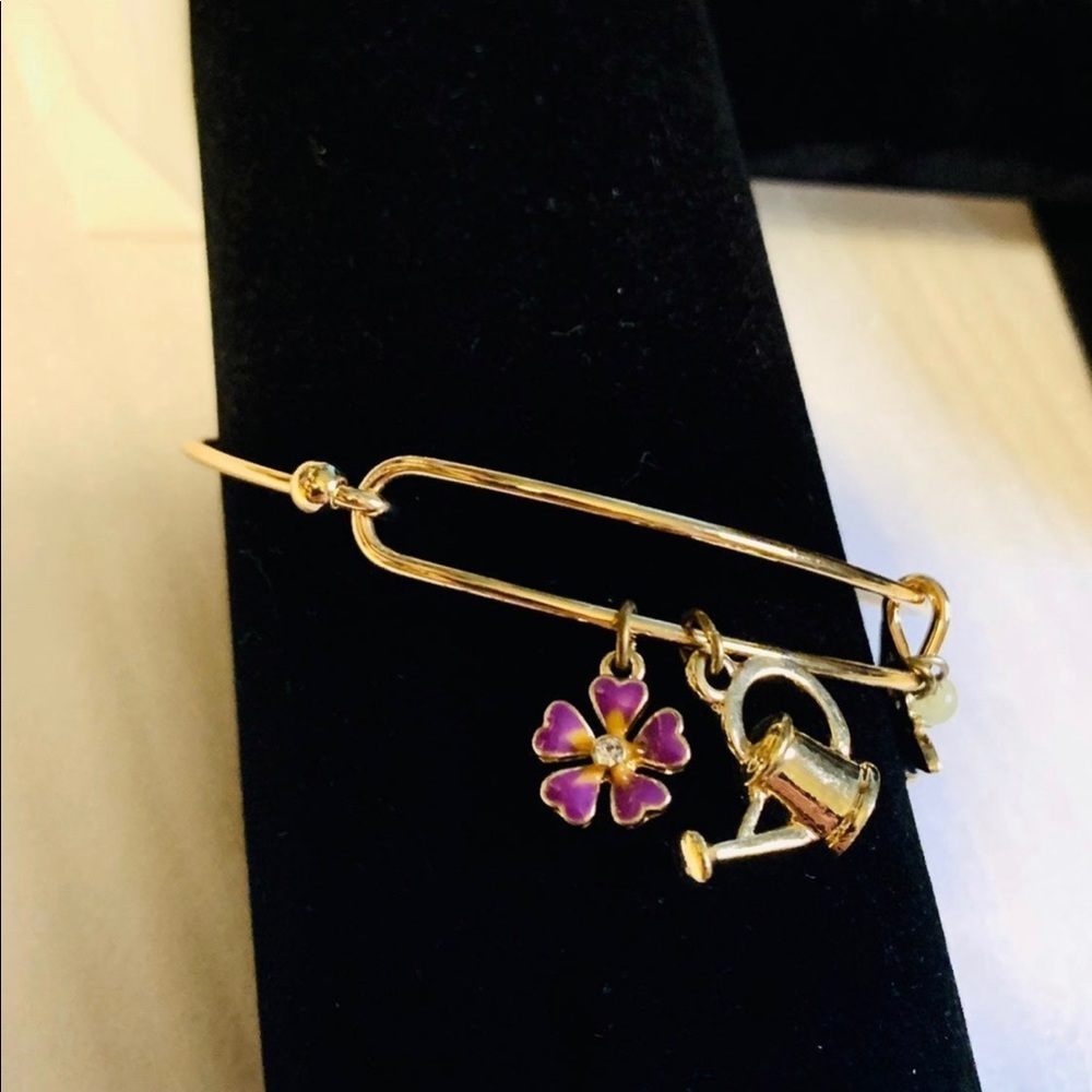 Spring Floral Butterfly Charm Bracelet - Picture 6 of 7